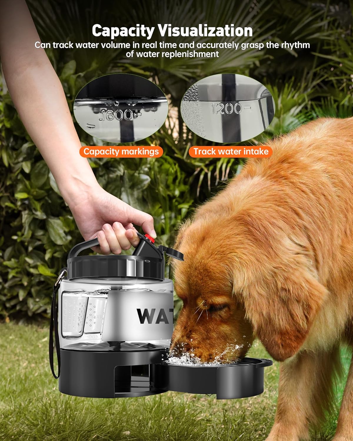 2200 ML Portable Dog Water Bottle – Leak-Proof Travel Bottle for Pets