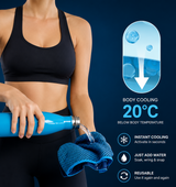 Microfibre Sports Towel 30 x 100cm – Cooling Gym & Fitness Towel