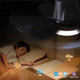 Modern LED Ceiling Fan Light – Remote Control, Dimmable, 360° Rotating