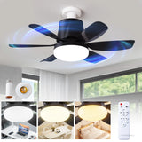 Modern LED Ceiling Fan Light – Remote Control, Dimmable, 360° Rotating