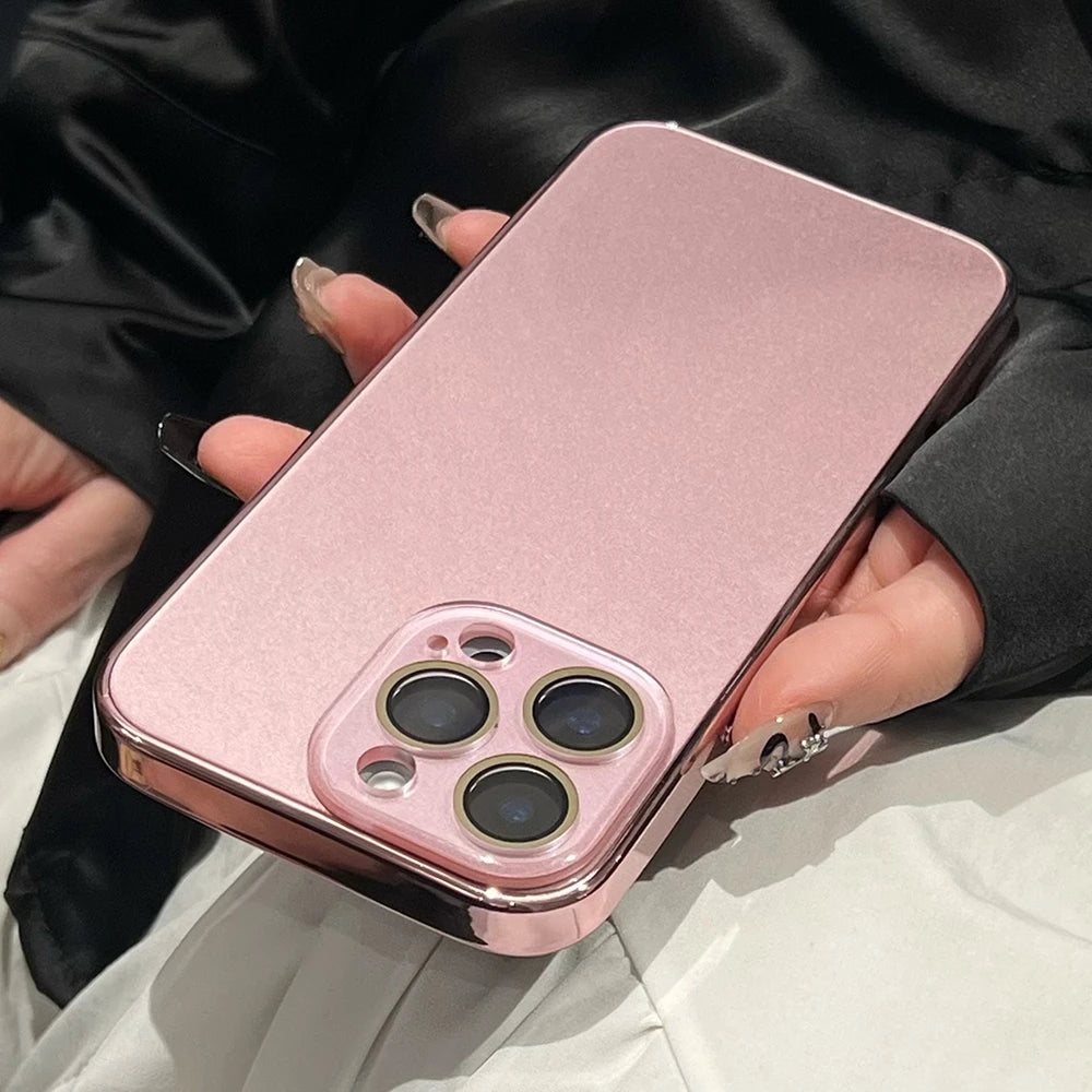 Glossy Glass iPhone Case – Shockproof Camera Protection