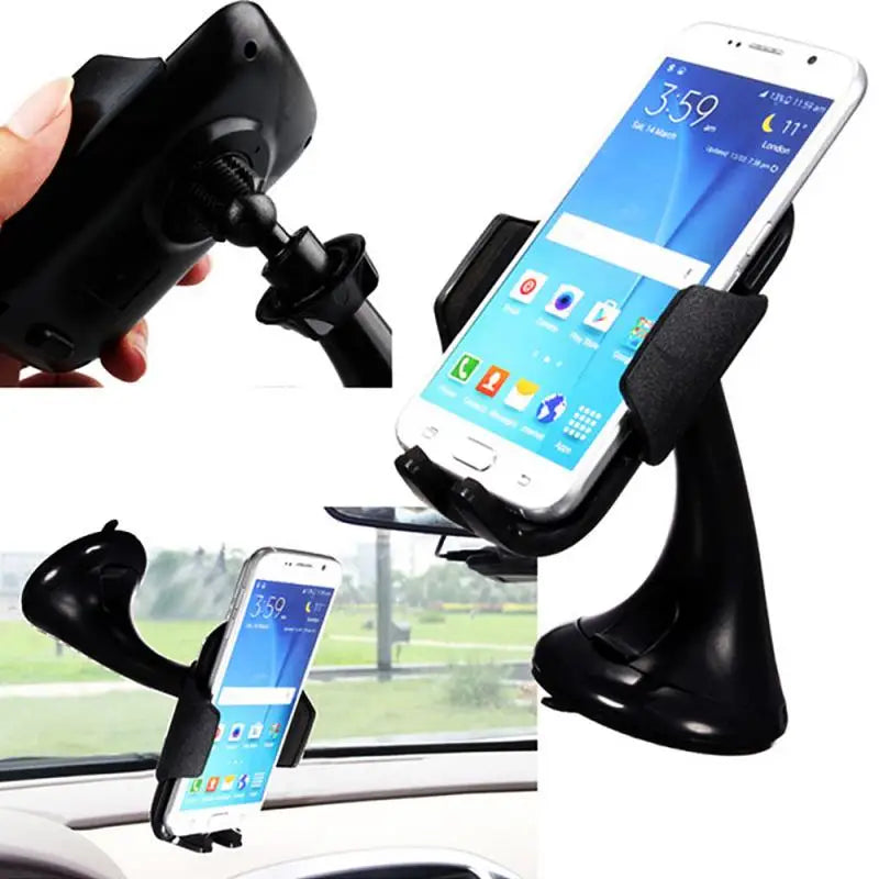 Adjustable Suction Car Phone Mount – Universal Windscreen & Dashboard Holder