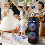 Bluetooth-Compatible Speaker Wireless Speaker Deep Bass Subwoofer Stereo Loudspeaker LED Lights For Outdoor Camping Party New ﻿