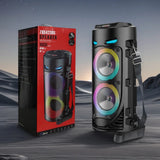 Bluetooth-Compatible Speaker Wireless Speaker Deep Bass Subwoofer Stereo Loudspeaker LED Lights For Outdoor Camping Party New ﻿