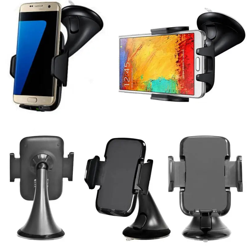 Adjustable Suction Car Phone Mount – Universal Windscreen & Dashboard Holder